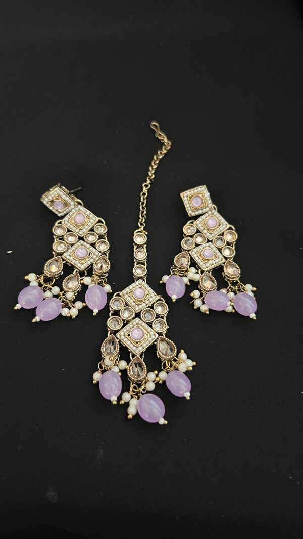 Lila Choker Set with earrings and tikka