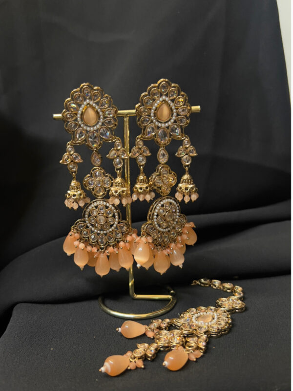 Heavy Necklace Set with earrings and tikka