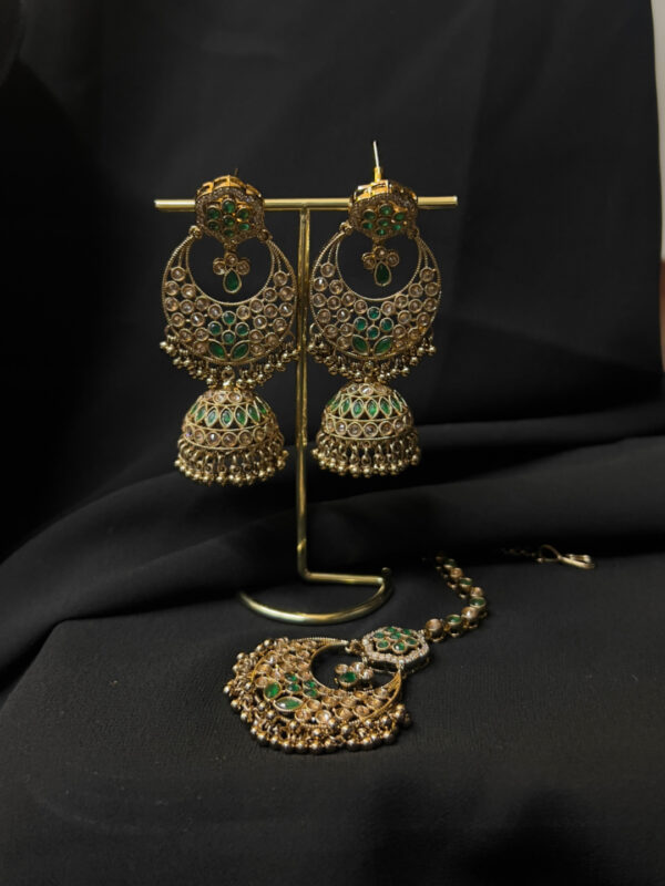 Heavy Necklace Set with earrings and tikka