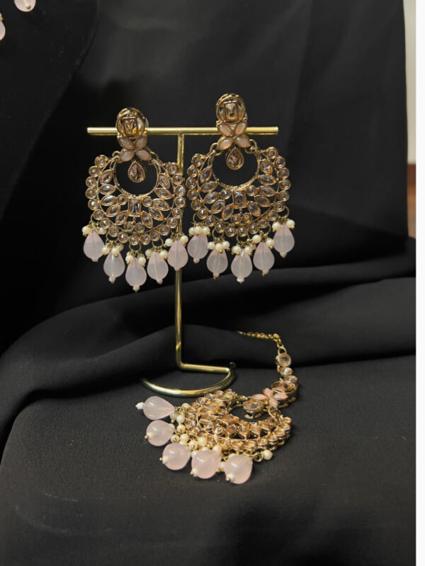 Heavy Necklace Set with earrings and tikka