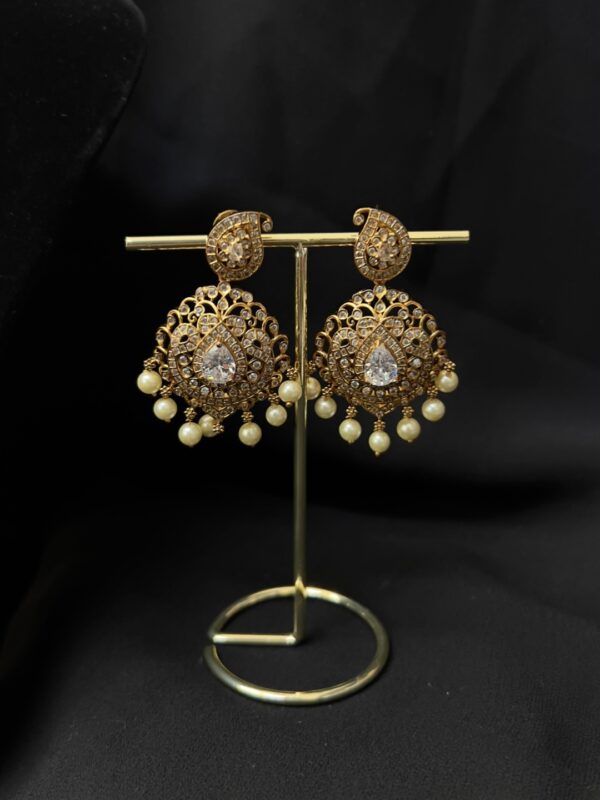Long necklace set with earrings