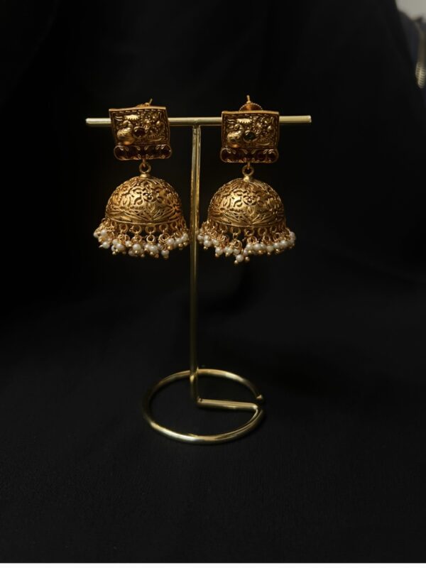 Long necklace set with earrings