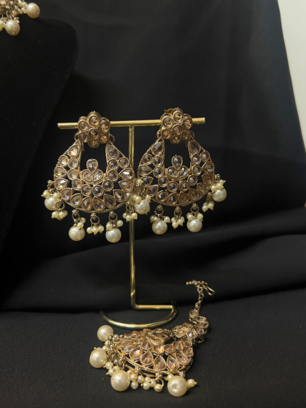 Heavy Necklace Set with earrings and tikka